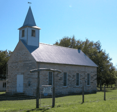 front and right side view of st john lutheran church at crabapple